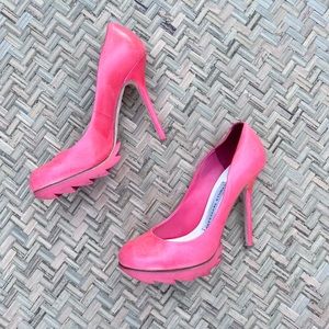 STYLISH CAMILLA SKOVGAARD CORAL COLOURED PLATFORM HIGH HEEL‎